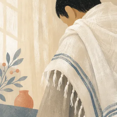 Prayer Shawl in Korean Church Quiet