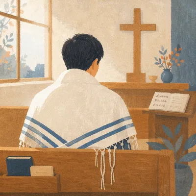 Prayer Shawl in Korean Church Prayer Room