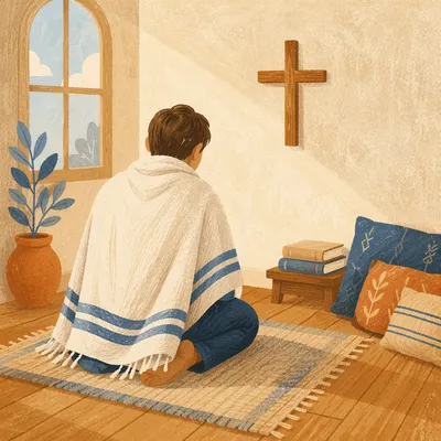 Tallit Prayer in Korean Church Dawn