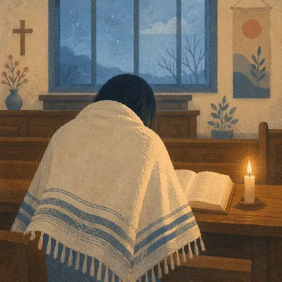 Prayer Shawl in Korean Dawn Chapel