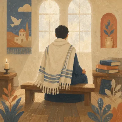 Prayer Shawl in Korean Church Dawn