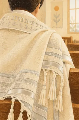 Prayer Shawl in Korean Church Sanctuary