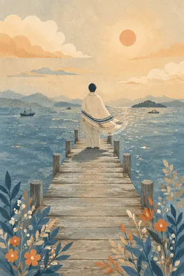 Seaside Tallit Prayer at Korean Church Retreat