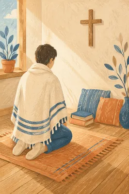 Dawn Prayer With Tallit in Korean Church