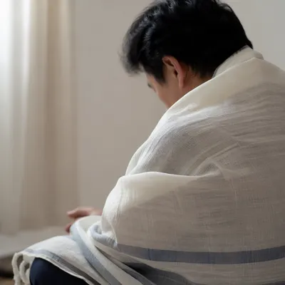 Quiet Prayer Shawl in Korean Church