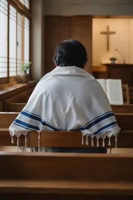 Prayer Shawl in Korean Church Prayer Room