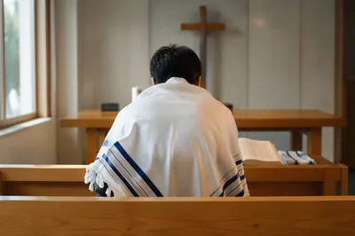 Prayer Shawl in Korean Church Prayer Room