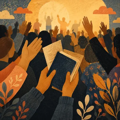 Fervent Prayer at Korean Church Revival