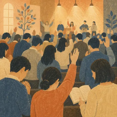 Fervent Korean Church Revival Prayer Gathering
