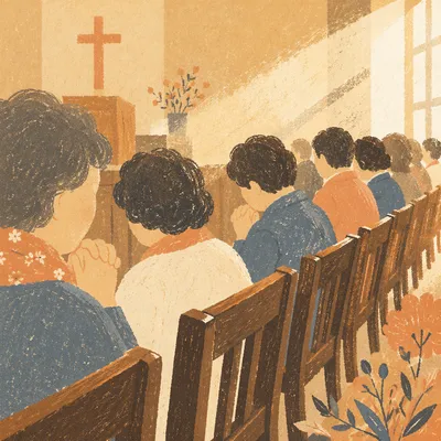 Fervent Prayer Gathering in Korean Church