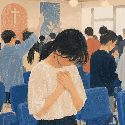 Fervent Prayer Gathering in Korean Church