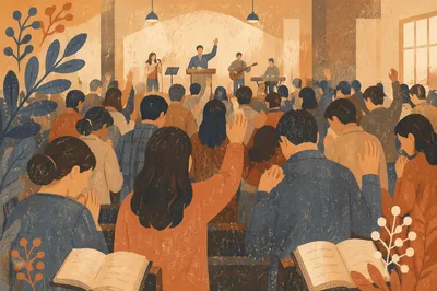 Korean Revival Prayer Gathering in Warm Sanctuary