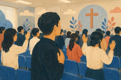 Fervent Korean Church Revival Prayer Gathering