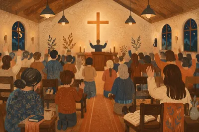 Korean Revival Prayer Hall Gathering