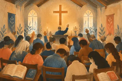 Korean Church Revival Prayer at Dawn