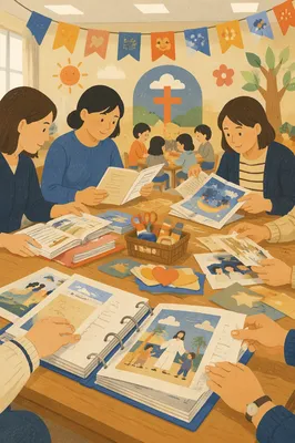 Vacation Bible School Planning Around Craft Table