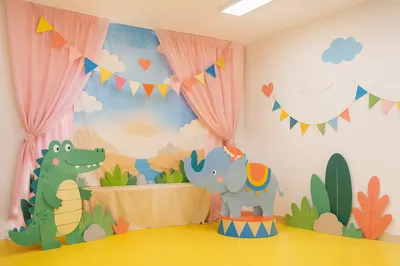 Colorful VBS Decorations in Korean Church