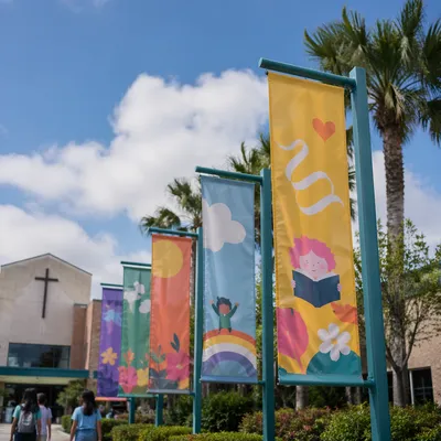 Colorful VBS Banners at Korean Church