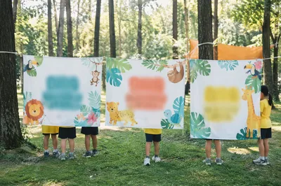 Korean Church VBS Colorful Banner Activity