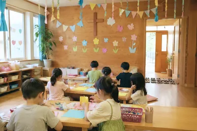 Colorful Vacation Bible School Craft Classroom