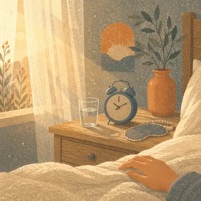 Sunrise Alarm Clock on Bedside Table