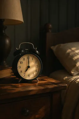 Morning Light on Bedside Alarm Clock