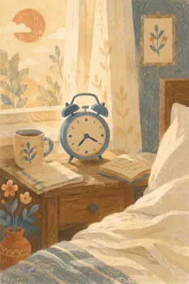 Morning Light Alarm Clock Bedside Scene