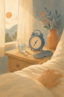 Sunrise Alarm Clock on Bedside Table