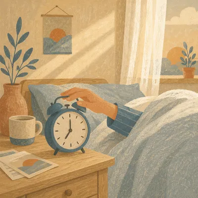 Quiet Morning Alarm Clock by Bedside