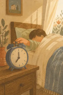 Quiet Morning Alarm Clock by Bedside