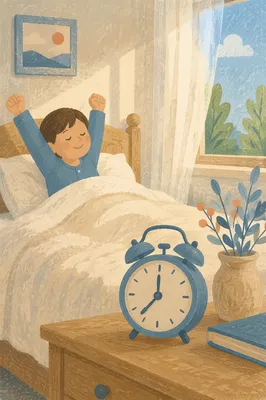 Quiet Morning Alarm Clock by Bedside
