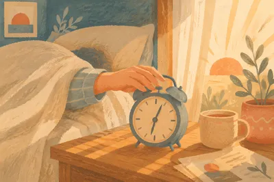 Sunrise Alarm Clock in Cozy Bedroom