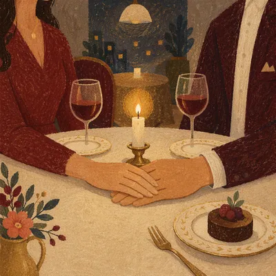 Romantic Anniversary Dinner by Candlelight