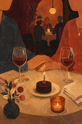 Romantic Anniversary Dinner Candlelight Touch