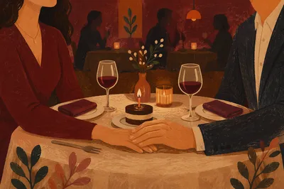 Romantic Anniversary Dinner Candlelight Table Moment