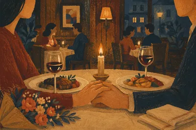 Romantic Anniversary Dinner by Candlelight