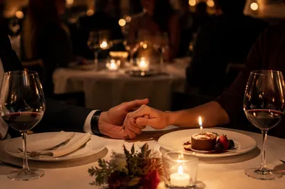 Romantic Anniversary Dinner by Candlelight