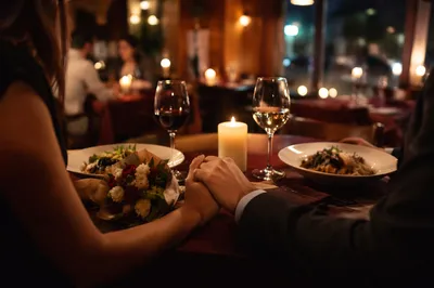 Romantic Anniversary Candlelight Dinner at Restaurant