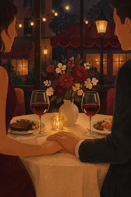 Romantic Anniversary Dinner at Cozy Restaurant