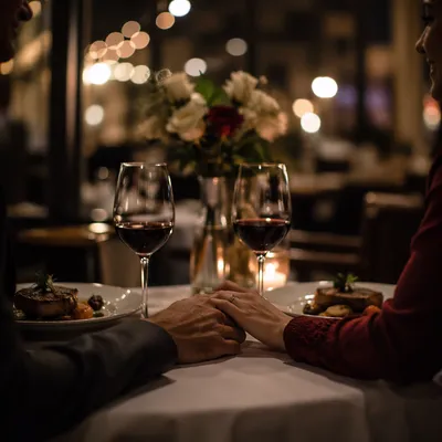 Romantic Anniversary Dinner at Cozy Restaurant