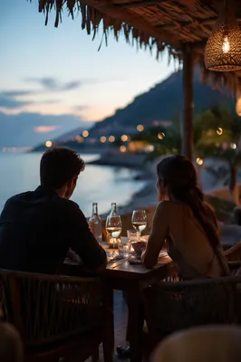 Romantic Anniversary Dinner by the Seaside