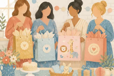 Pastel Baby Shower Gift Bags Celebration
