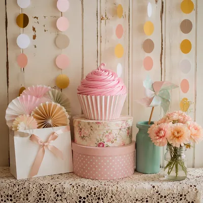 Pastel Baby Shower Gift Table Decor