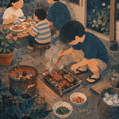 Cozy Summer Backyard Barbecue Gathering