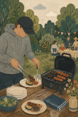 Summer Backyard Barbecue Family Gathering