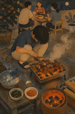 Summer Backyard Barbecue Family Evening