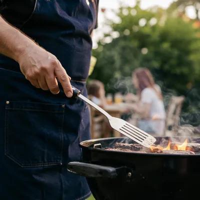 Summer Backyard Barbecue Family Gathering Scene
