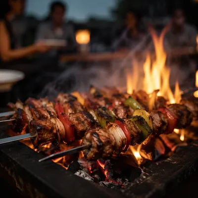 Backyard Grill Skewers at Summer Gathering