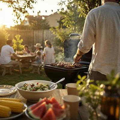 Summer Backyard Barbecue Family Gathering