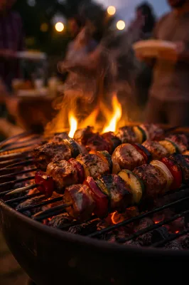Backyard Grill Skewers at Summer Gathering